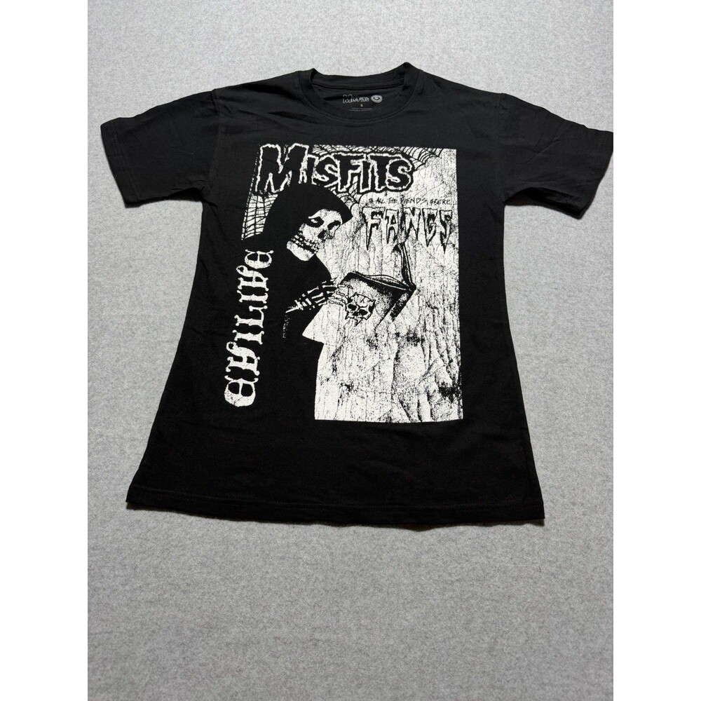 Misfits Vintage Inspired Tee Black Size S 100% Cotton Band Logo Tee